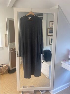 J.Crew Long Sweater Dress 2XL Gray Knit Cozy Minimalist
